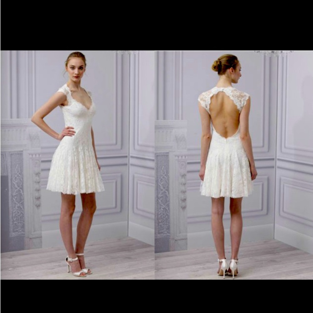 White Alençon Lace Dress- NEVER WORN. Got for my wedding but never used.